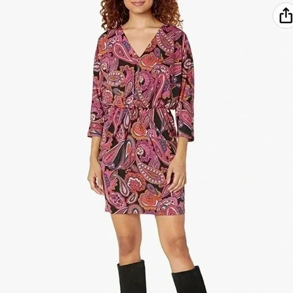 Trina Turk  paisley print dress sz XL - Picture 8 of 9